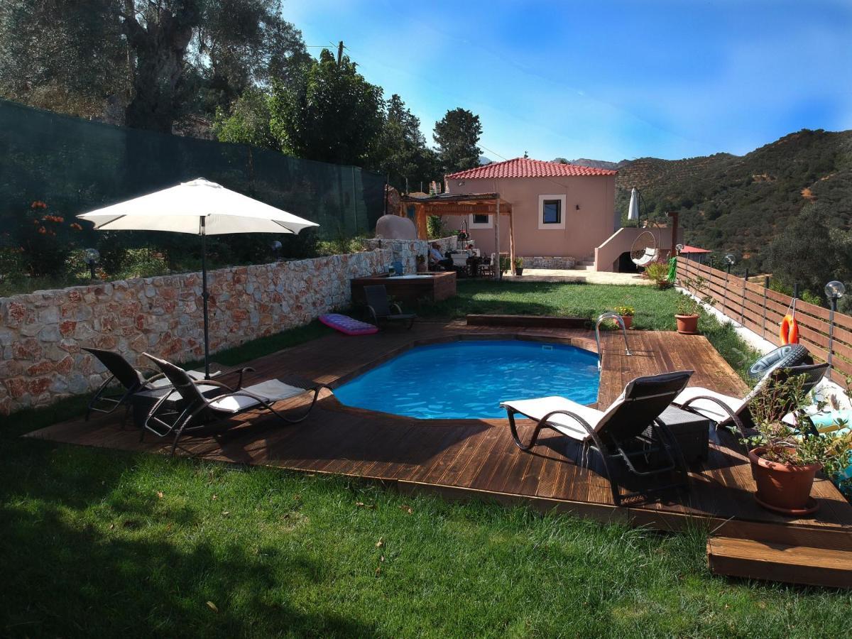 Yerolákkos Ampelos Cretan Villa - Private Pool & Heated Ozone Jacuzzi מראה חיצוני תמונה